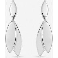 Inicio Sterling Silver Plated Polished Double Drop Earrings