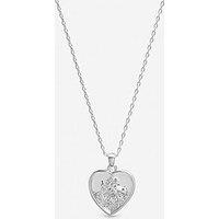 Inicio Inicio Sterling Silver Plated Heart St Christopher Necklace - Gift Pouch