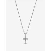 Inicio Sterling Silver Plated Polished Cross Pendant - Gift Pouch