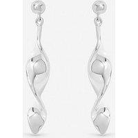 Inicio Sterling Silver Plated Polished Twist Drop Earrings
