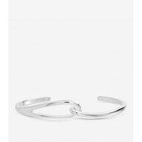Inicio Sterling Silver Plated Polished Open Link Cuff - Gift Pouch