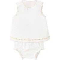 Mango Baby Girls Dress & Bloomers - White