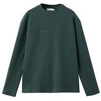 Mango Boys Long Sleeve Basic T-Shirt - Green