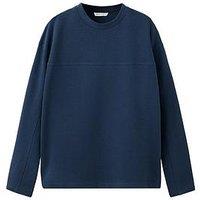Mango Boys Long Sleeve Basic T-Shirt - Navy