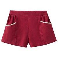 Mango Younger Girls Linen Mix Co-Ord Shorts - Dark Red