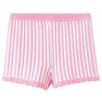 Mango Younger Girls Crochet Knitted Co-Ord Shorts - Pink
