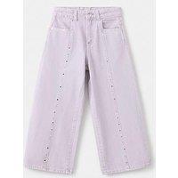 Mango Girls Rhinestone Jeans - Light Purple