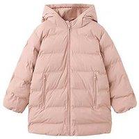 Mango Girls Hooded Long Padded Anorak - Pink