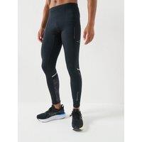 Ronhill Mens Running Tech Reflect Reflective Zip Pocket Tights - Black
