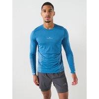 Ronhill Mens Tech Reflect Reflective 360 Long Sleeve T-Shirt - Blue