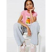 Mango Girls Fruit Short Sleeve T-Shirt - Pink