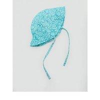 Mango Baby Girls Peony Sun Hat - Aqua