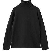 Mango Girls Knitted Roll Neck Jumper - Black