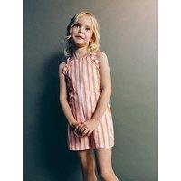 Mango Younger Girls Striped Playsuit - Orange