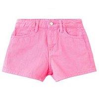 Mango Girls Neon Denim Shorts - Pink