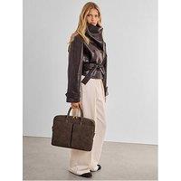 Katie Loxton City Laptop Bag - Chocolate Suedette / Chocolate