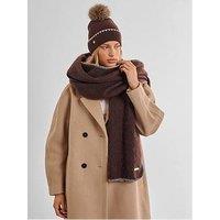 Katie Loxton Whipstitch Scarf - Chocolate