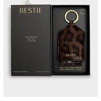 Katie Loxton Boxed 'Bestie' Photo Keyring - Chocolate Leopard