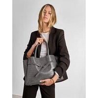 Katie Loxton Maddie Work Tote Bag - Grey Faux Croc