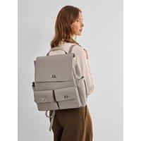 Katie Loxton Tara Twist Lock Backpack - Silver Mink