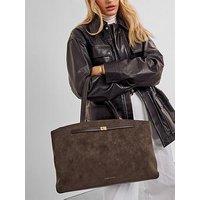 Katie Loxton Orin Tote Bag - Bitter Chocolate Suedette / Bitter Chocolate