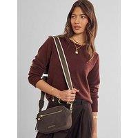 Katie Loxton Lottie Crossbody Bag - Bitter Chocolate Suedette