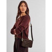 Katie Loxton Avery Small Crossbody Bag - Chocolate Leopard