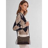 Katie Loxton Charlbury Crossbody Bag - Bitter Chocolate Suedette / Bitter Chocolate