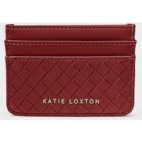 Katie Loxton Nova Woven Texture Cardholder - Crimson