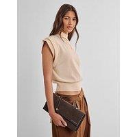 Katie Loxton Alma Clutch - Bitter Chocolate Suedette