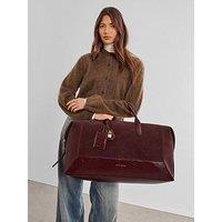 Katie Loxton Charlbury Weekend Bag - Cherry Suedette / Cherry Patent Crackle