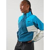 New Balance Women'S Colour Block Running Jacket - Blue