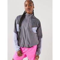 New Balance Womens Reflective Lightweight Hooded Rc Jacket - Grey