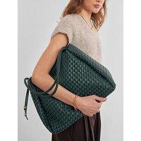 Katie Loxton Nova Hand Woven Large Shoulder Bag - Deep Teal Mixed