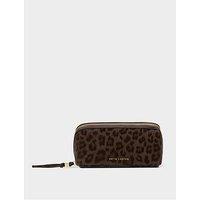 Katie Loxton Fold-Out Mirror Make Up Bag - Chocolate Leopard