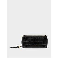 Katie Loxton Fold-Out Mirror Make Up Bag - Croc Black