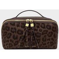 Katie Loxton Soho Medium Make Up / Wash Bag - Chocolate Leopard