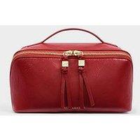 Katie Loxton Soho Medium Make Up / Wash Bag - Crimson Patent Crackle