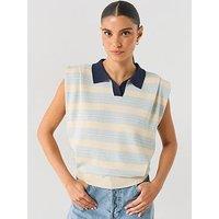 Vero Moda Short Sleeve Poloneck Pullover - Navy