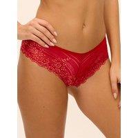 Wacoal Womens Embrace Lace Sheer Stretch Tanga Briefs - Red