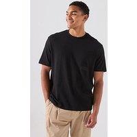 Boss Ts_Structure Rubber Patch Logo T-Shirt - Black