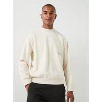 Boss Crewneck Rubber Pacth Logo Crew Sweat - Off White