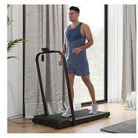Sportnow 2.5Hp Folding Treadmill Walking Pad, 1-6Km/H Under Desk Treadmill, With Remote Control, Led Display And Phone Holder For Home Gym Office
