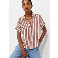 New Look Woven Striped Shirt - Brown