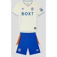 Umbro Rangers Infant 26/27 Away Full Kit - White/Blue