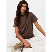 New Look Cotton T-Shirt - Brown
