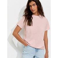 New Look Premium Cotton Boxy Fit T-Shirt - Pink