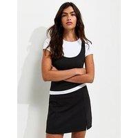 New Look Jersey Front Split Front Mini Skirt - Black