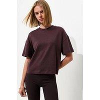 New Look Premium Heavyweight Cotton Boxy Fit T-Shirt - Brown