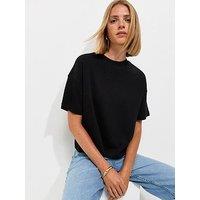 New Look Premium Cotton Boxy Fit T-Shirt - Black